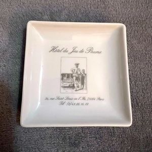 Vintage 1980s Pillivuyt Porcelain Ashtray From France